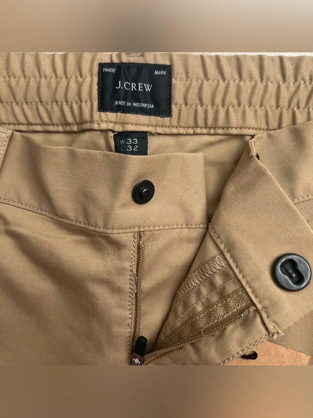 J.CREW 484 Slim-fit Performance Tapered Tech Pants Stretch Water-Resistant 33x32